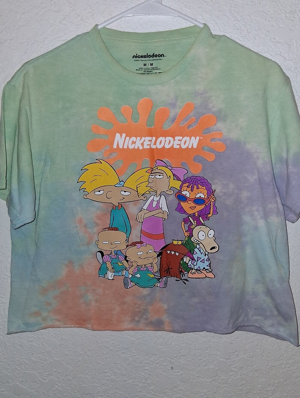 Nickelodeon Tie-Dye Rugrats Crop Top - Mint, Lavender, Orange